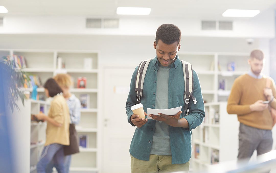 Students in College Library